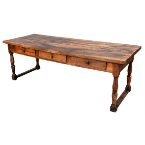 A Large Walnut Center (or Kitchen) Table