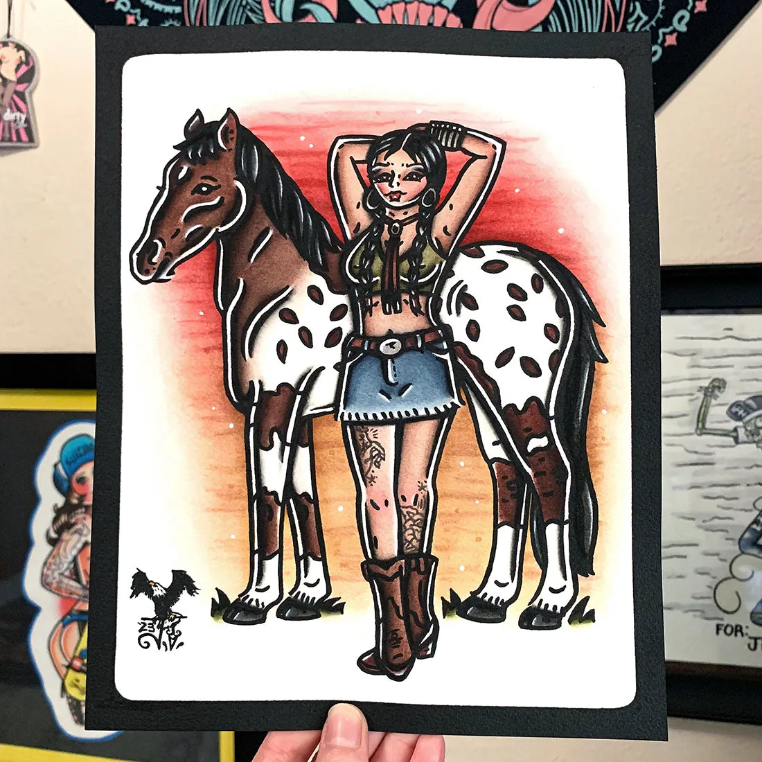 Appaloosa Horse Pinup Original Painting