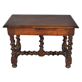Baroque Period Center Table on Barley Twist Legs