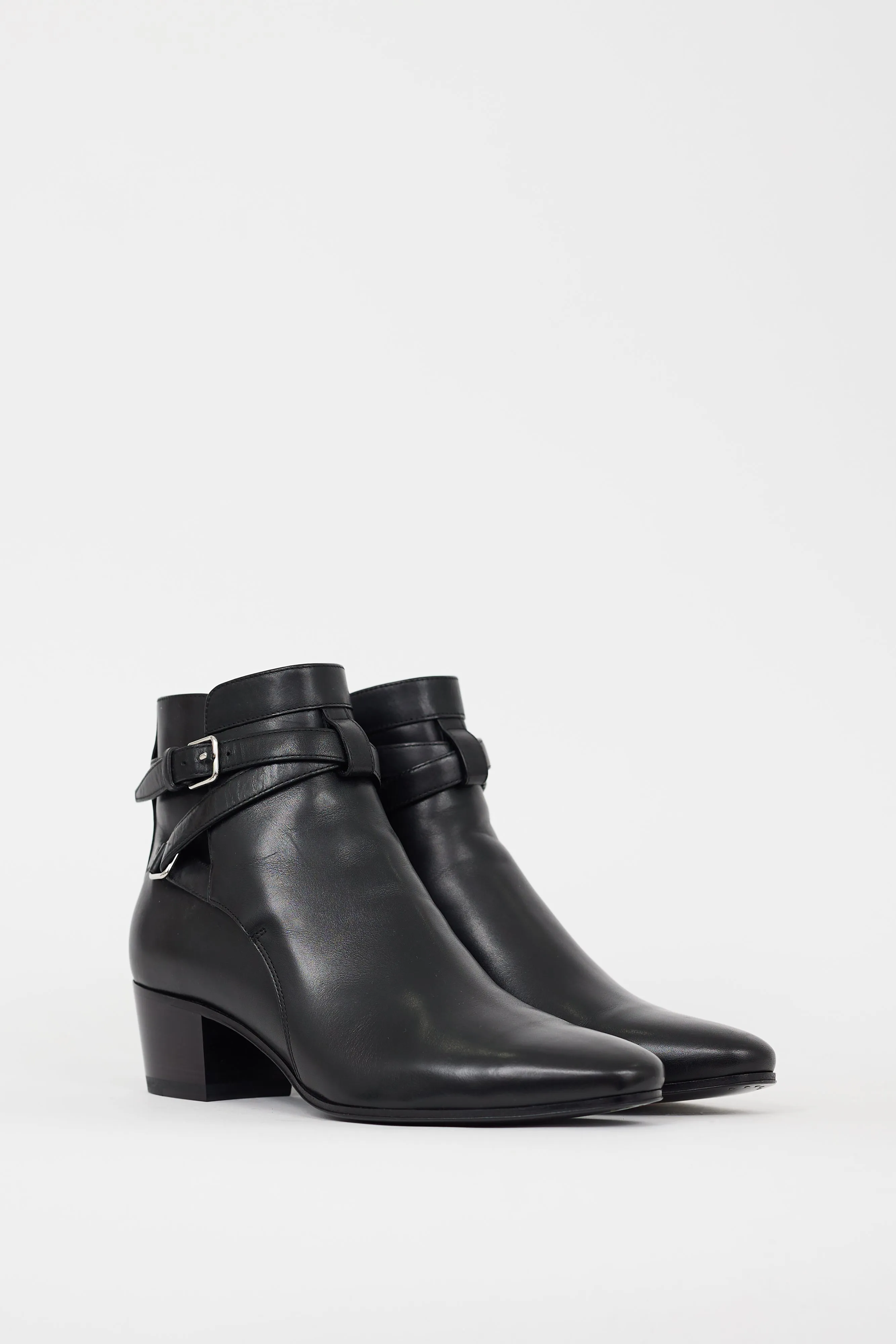 Black Leather Jodhpur Ankle Boot