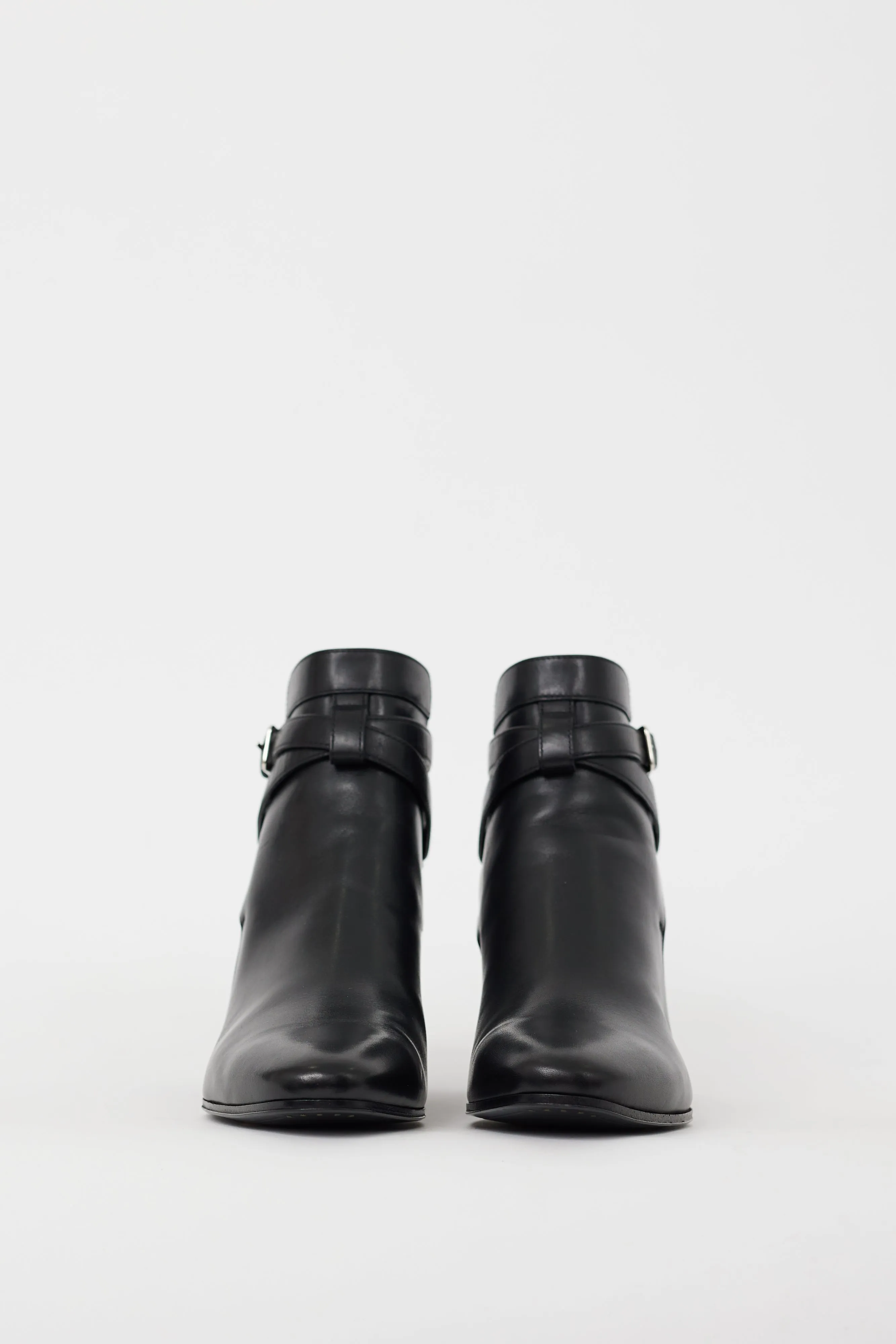 Black Leather Jodhpur Ankle Boot