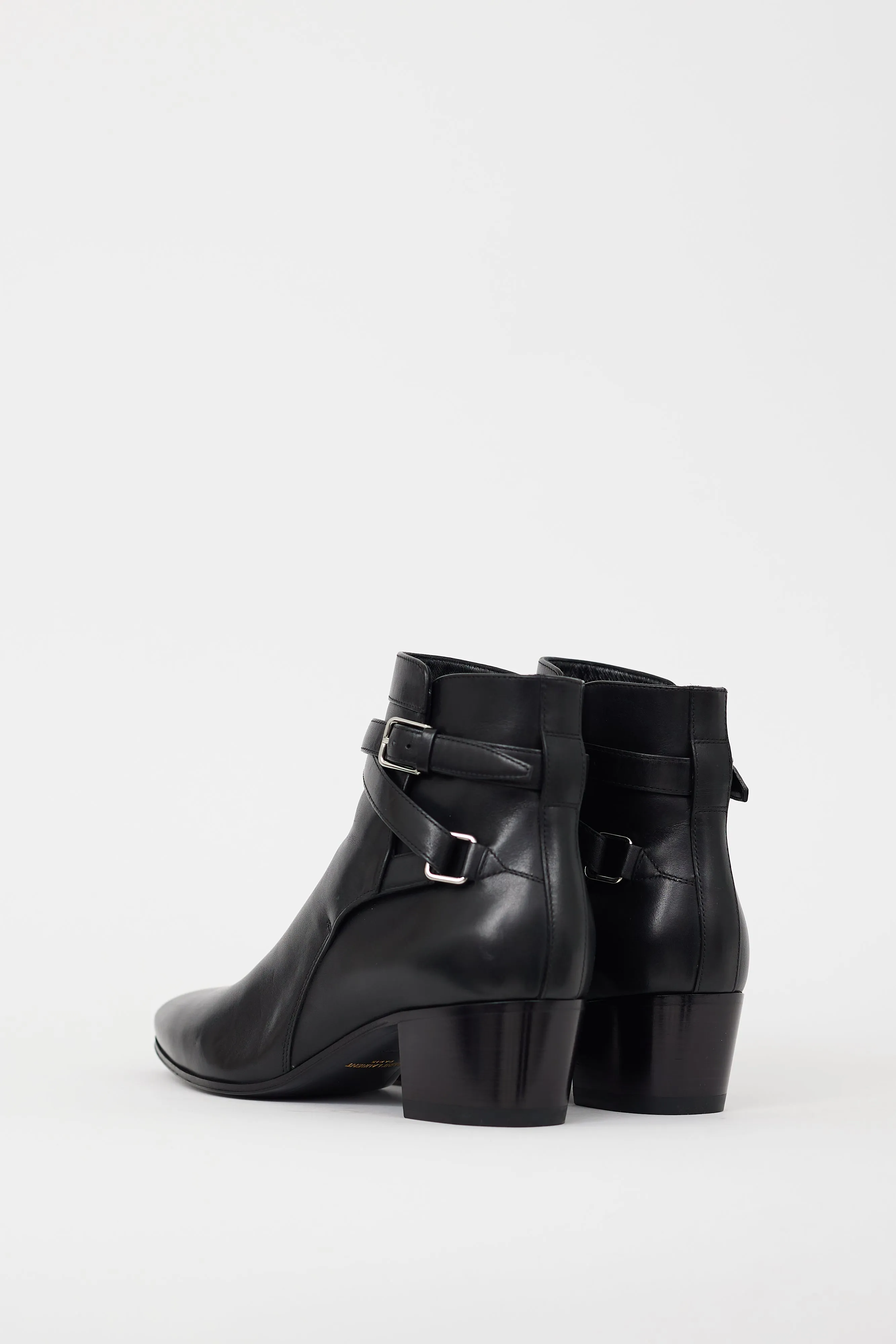 Black Leather Jodhpur Ankle Boot