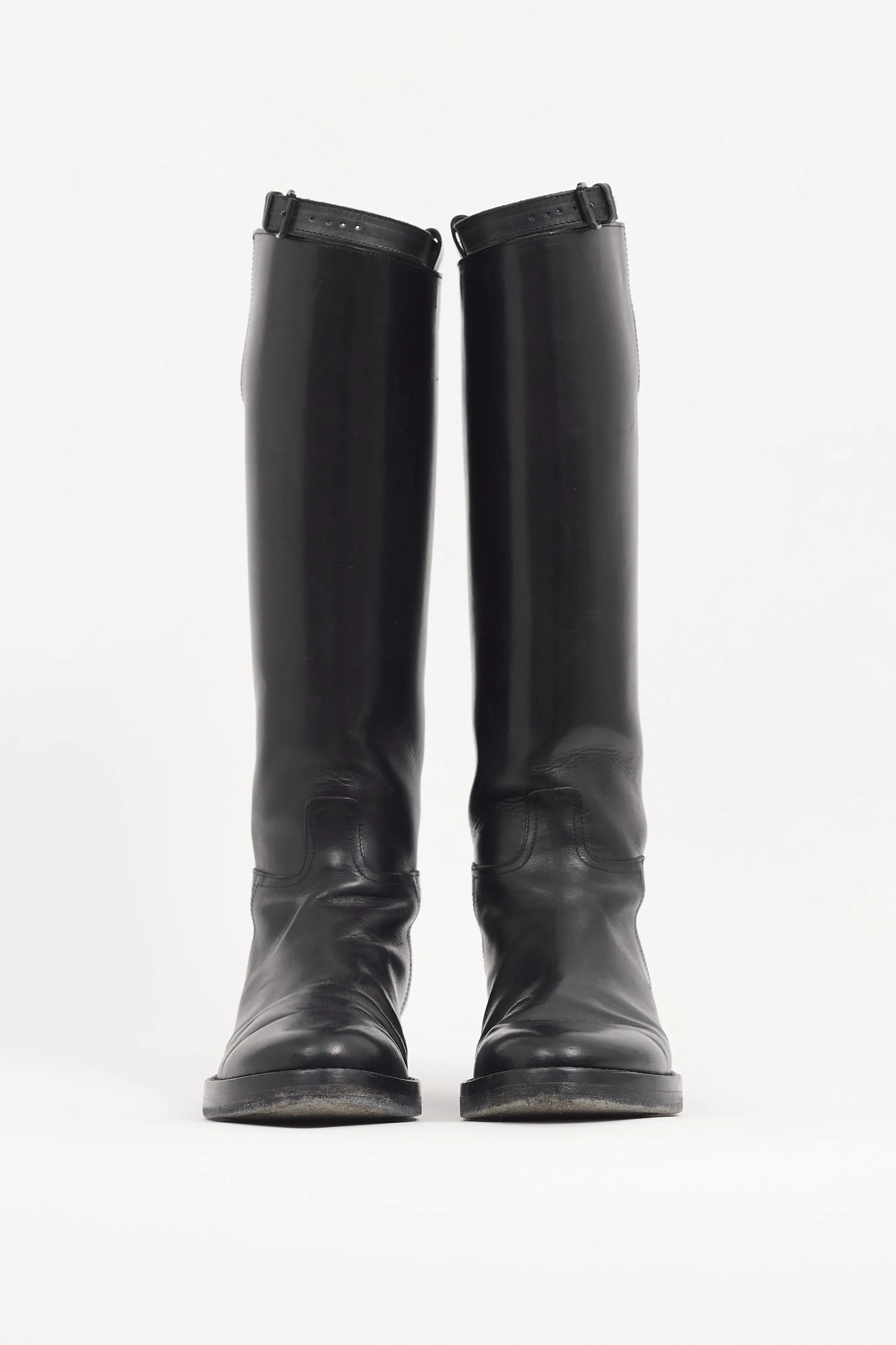 Black Leather Stan Riding Boot