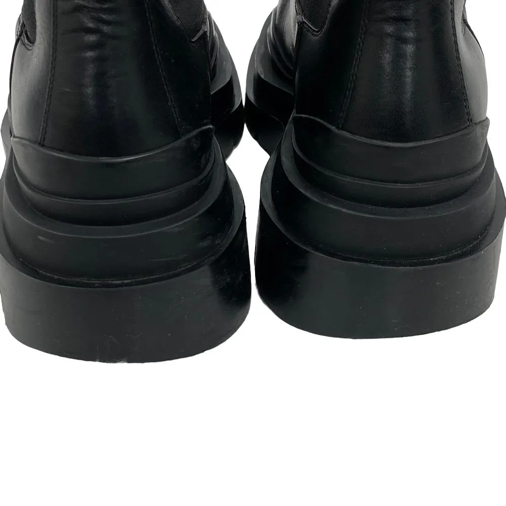 BOTTEGAVENETA boots leather black Side gore boots tire Women 36 Used Authentic