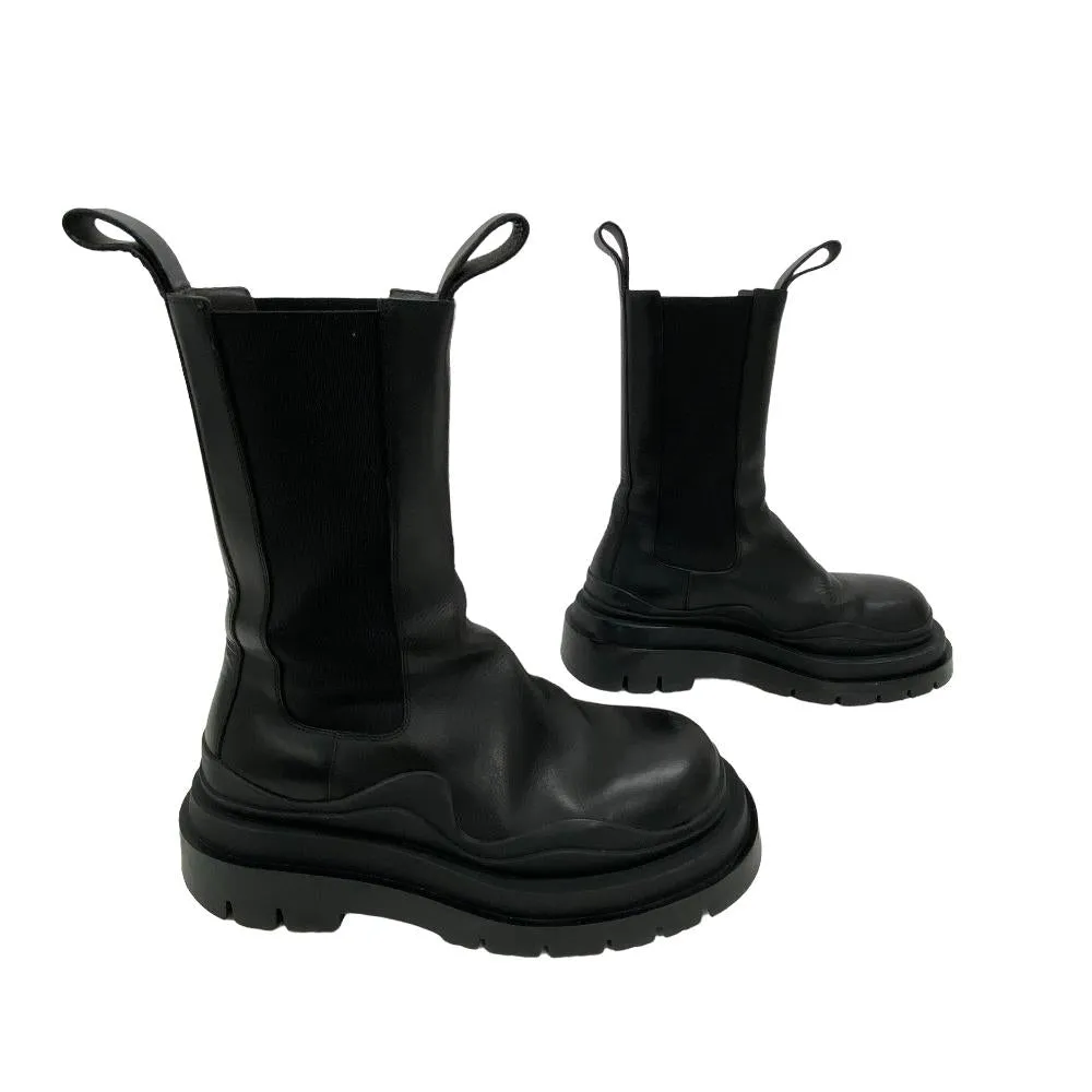 BOTTEGAVENETA boots leather black Side gore boots tire Women 36 Used Authentic