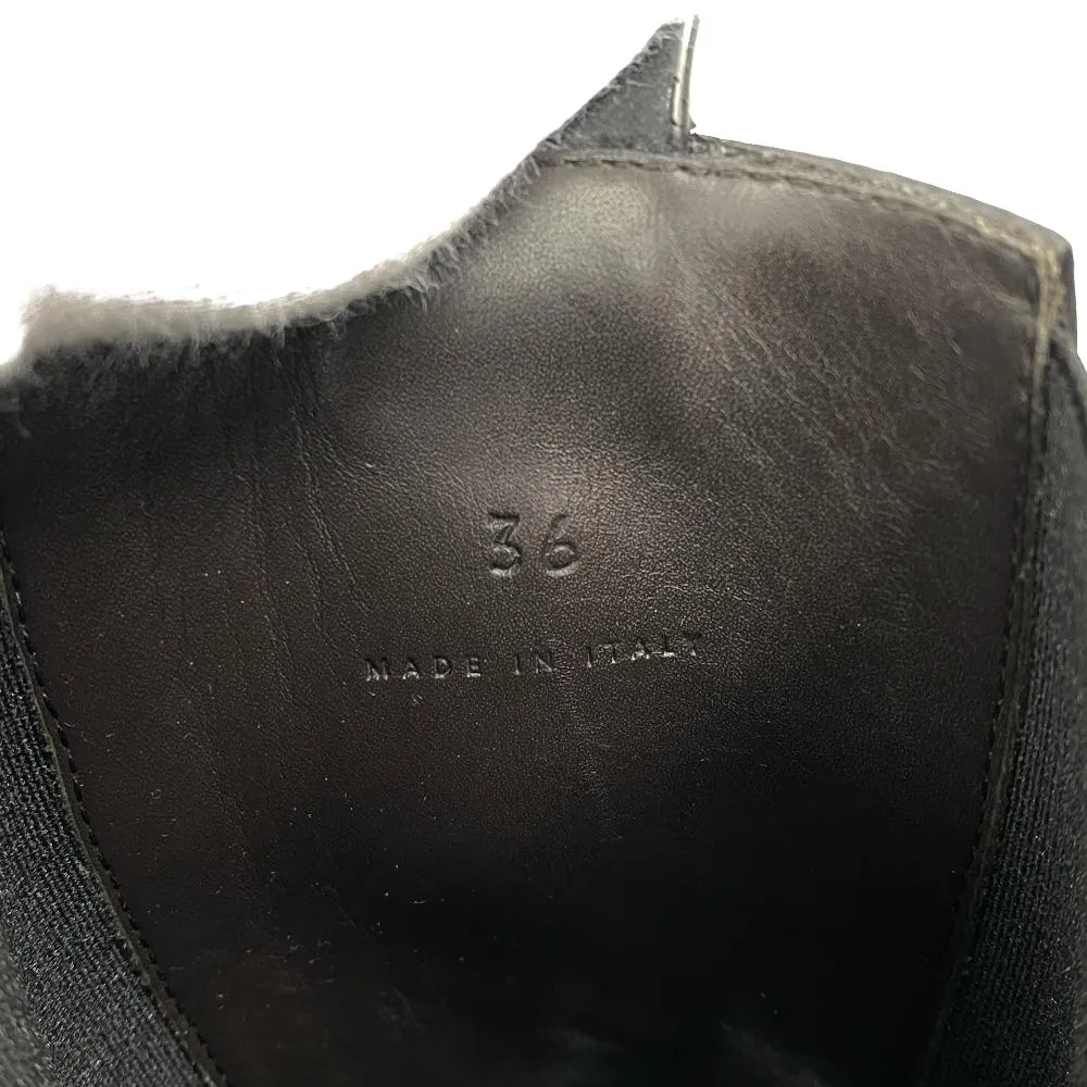 BOTTEGAVENETA boots leather black Side gore boots tire Women 36 Used Authentic