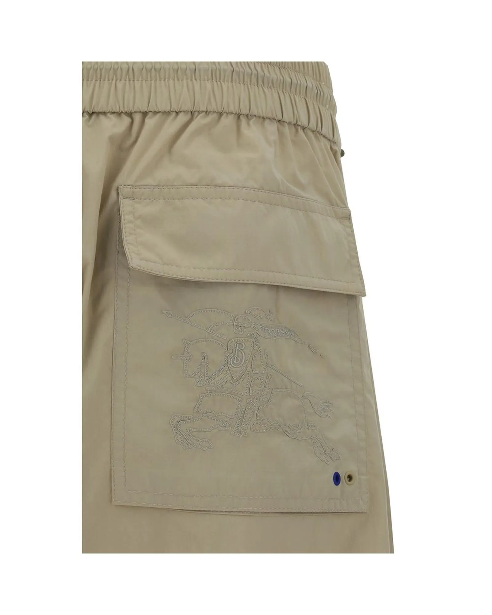Burberry Elastic Waistband Pants with Zippered Pockets and Adjustable Drawstring Hems