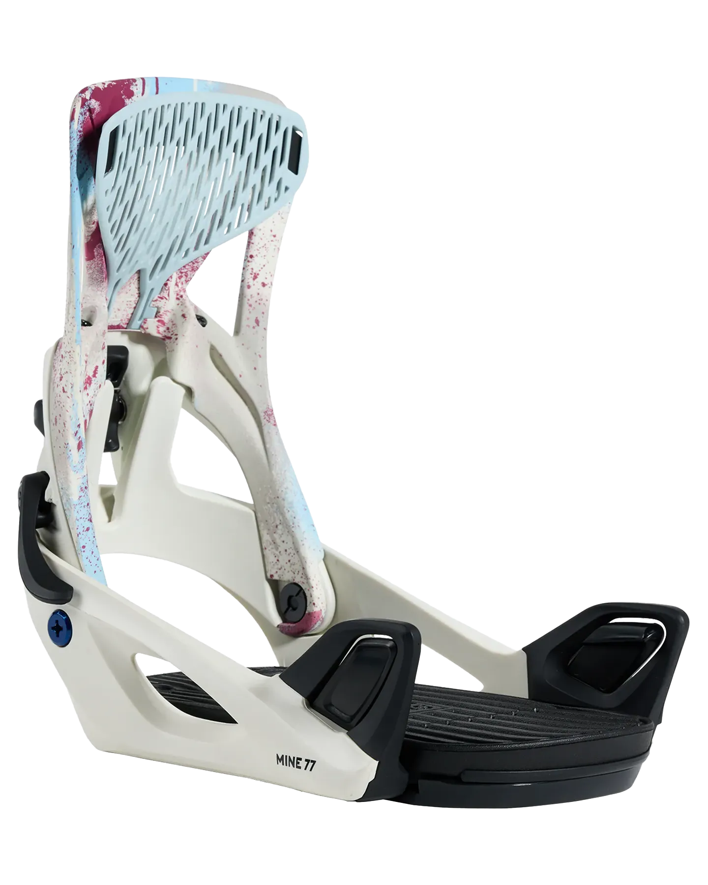 Burton X Mine77 Women's Step On® Escapade Snowboard Bindings - Stour White / Spray Paint - 2024