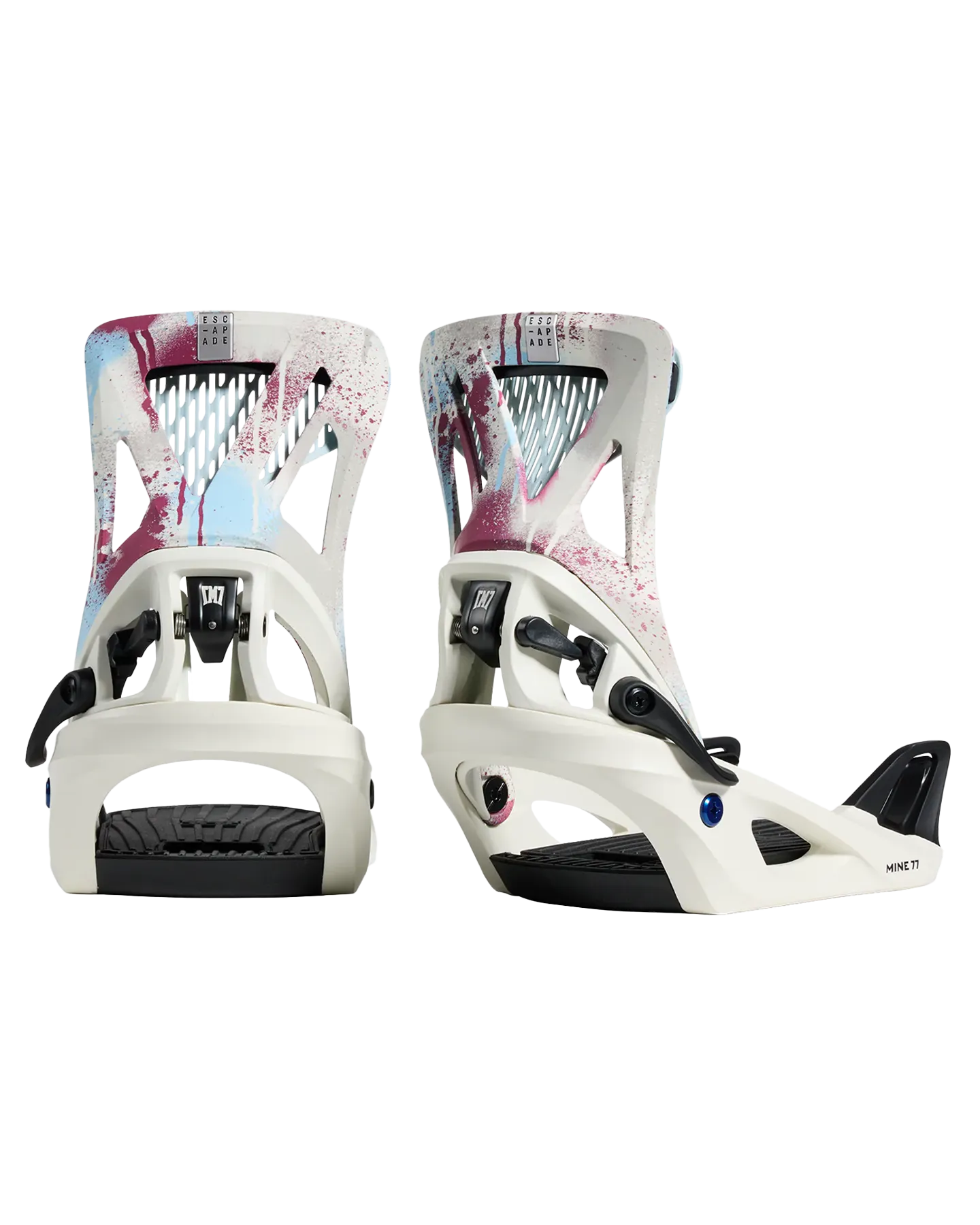 Burton X Mine77 Women's Step On® Escapade Snowboard Bindings - Stour White / Spray Paint - 2024