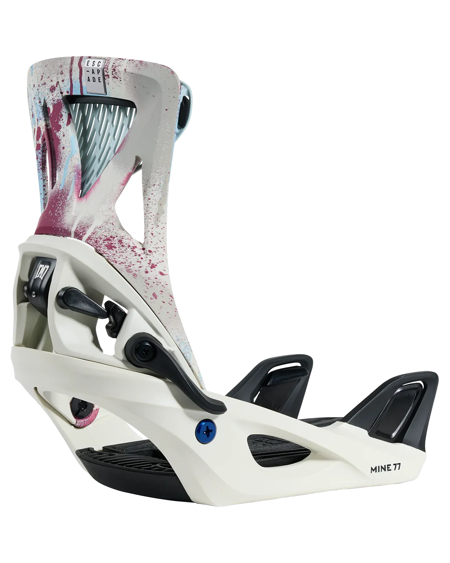 Burton X Mine77 Women's Step On® Escapade Snowboard Bindings - Stour White / Spray Paint - 2024