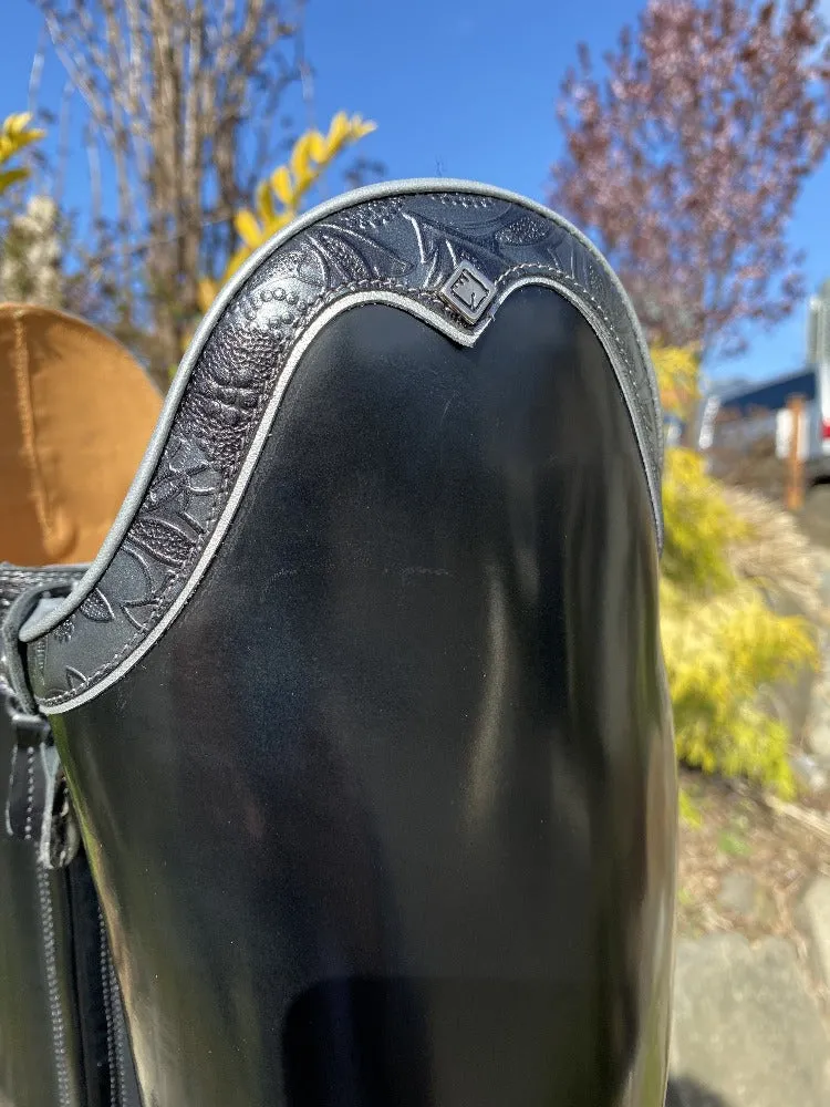 Custom Bellini Dressage Boot - Brushed Black with Greta Rondine Top