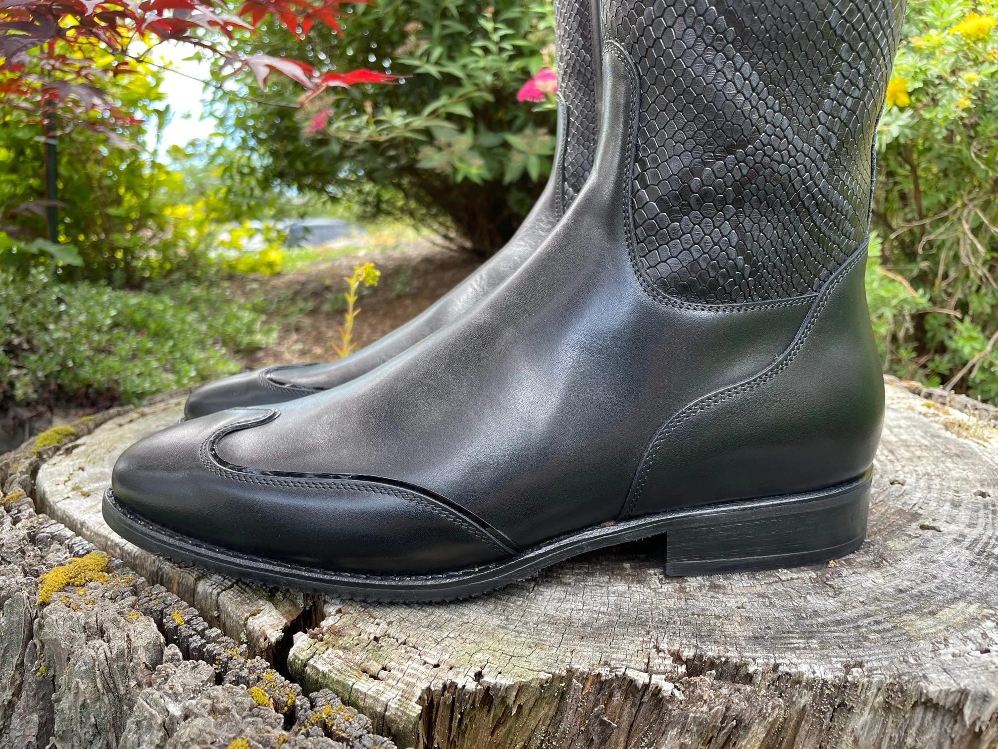 Custom DeNiro Bellini Dressage Boot - Black Regal Print