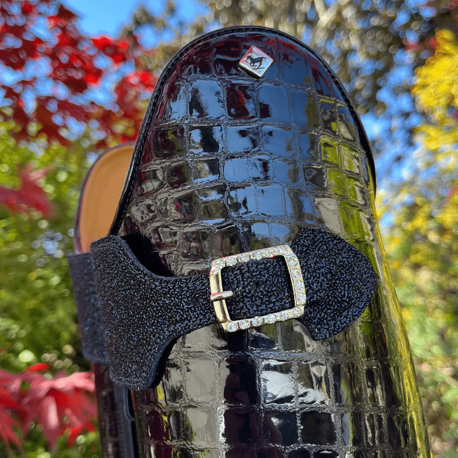 Custom DeNiro Bellini Dressage Boot - Blue Lucidi witth Big Strap