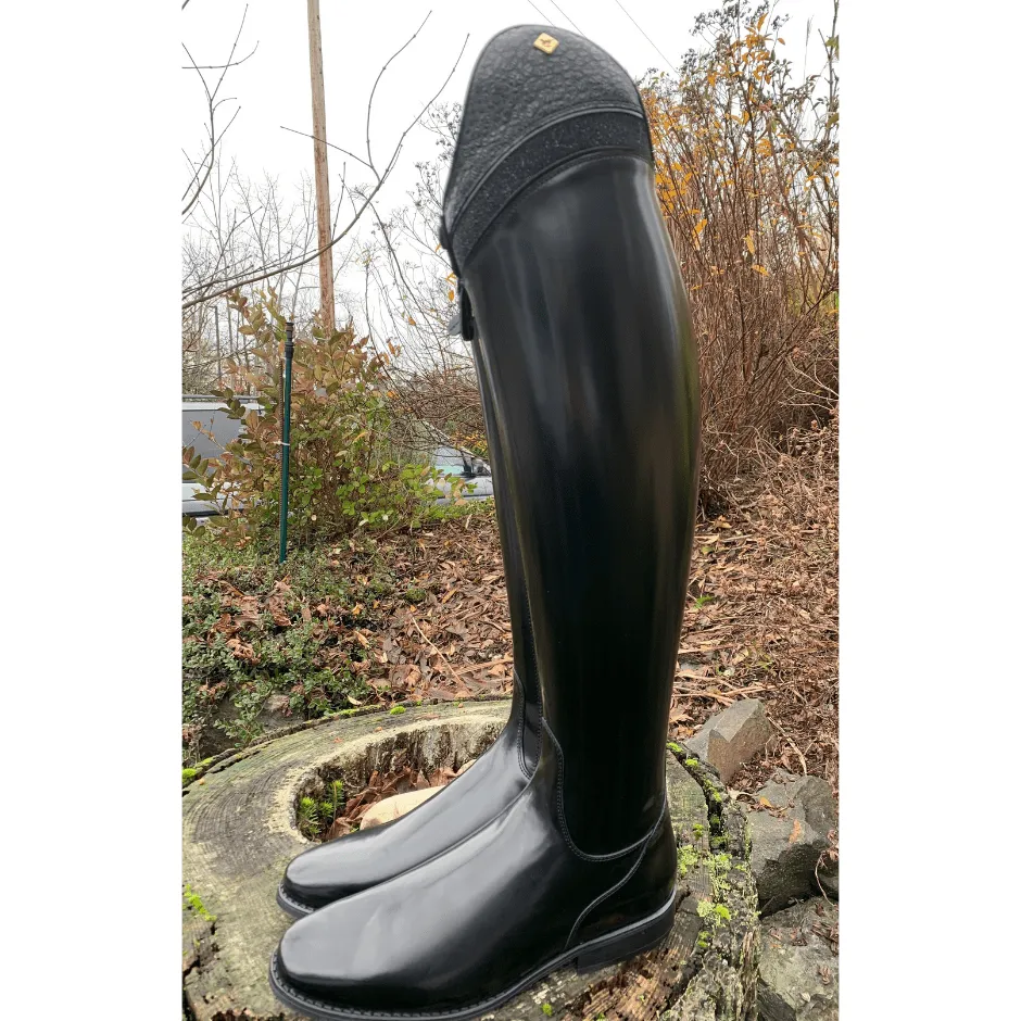 Custom DeNiro Bellini Dressage Boot - Brushed Black with Luna Stardust & Buongiorno