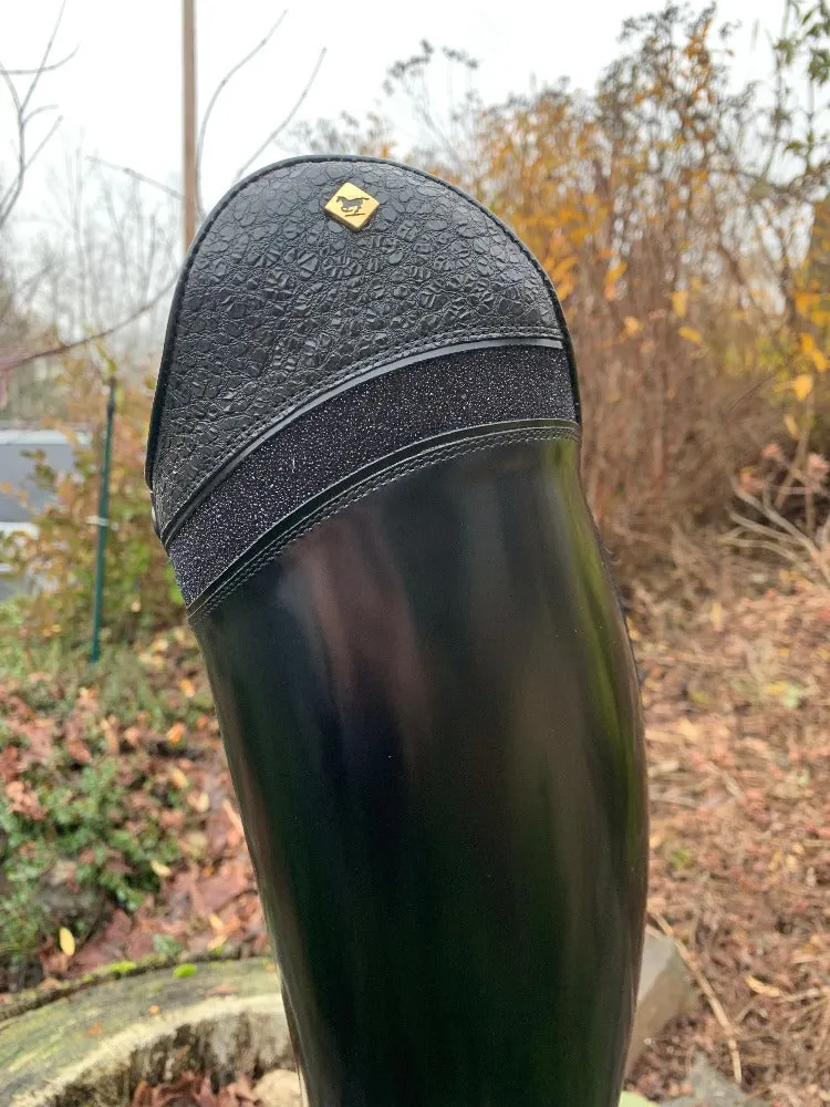 Custom DeNiro Bellini Dressage Boot - Brushed Black with Luna Stardust & Buongiorno