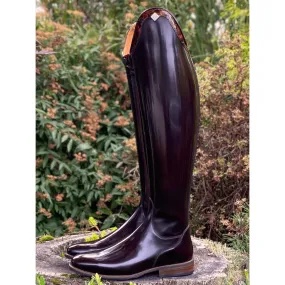 Custom DeNiro Bellini Dressage Boot - Brushed Burgundy with Lucidi Burgundy Rondine