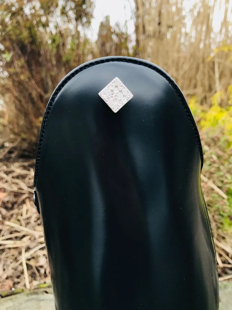 Custom DeNiro Bellini Dressage Boot - Brushed Navy with Swarovski Emblem