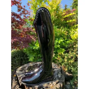 Custom DeNiro Bellini Dressage Boot - Patent with Crystal Rondine Top