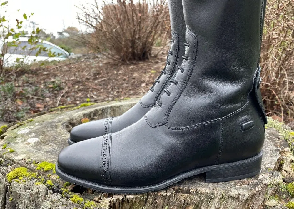 *Custom DeNiro S3602 Field Boot - Black Patent Roma & Swarovski