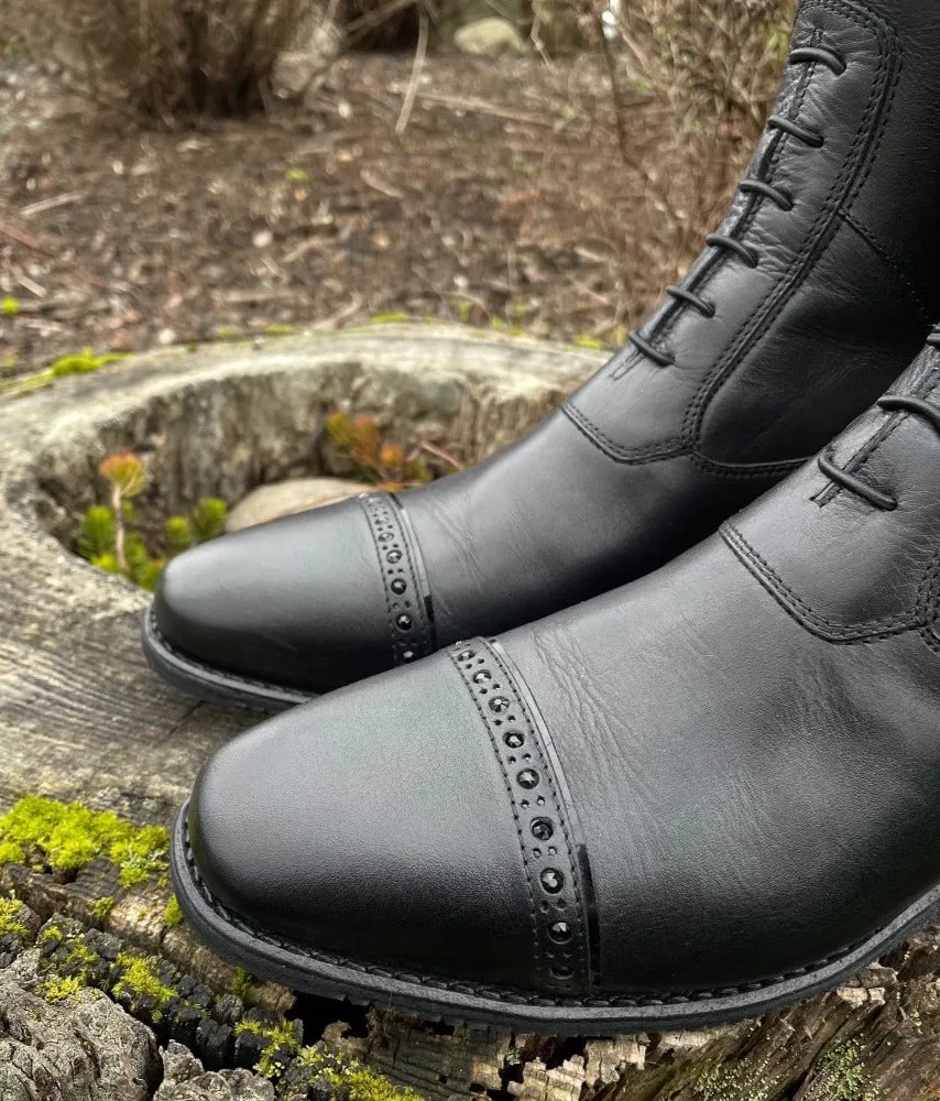 *Custom DeNiro S3602 Field Boot - Black Patent Roma & Swarovski