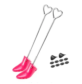Dinamon Ladies Boot Stretchers Boot Shapers- Adjust the Width of Boot Forefront , Red, Medium