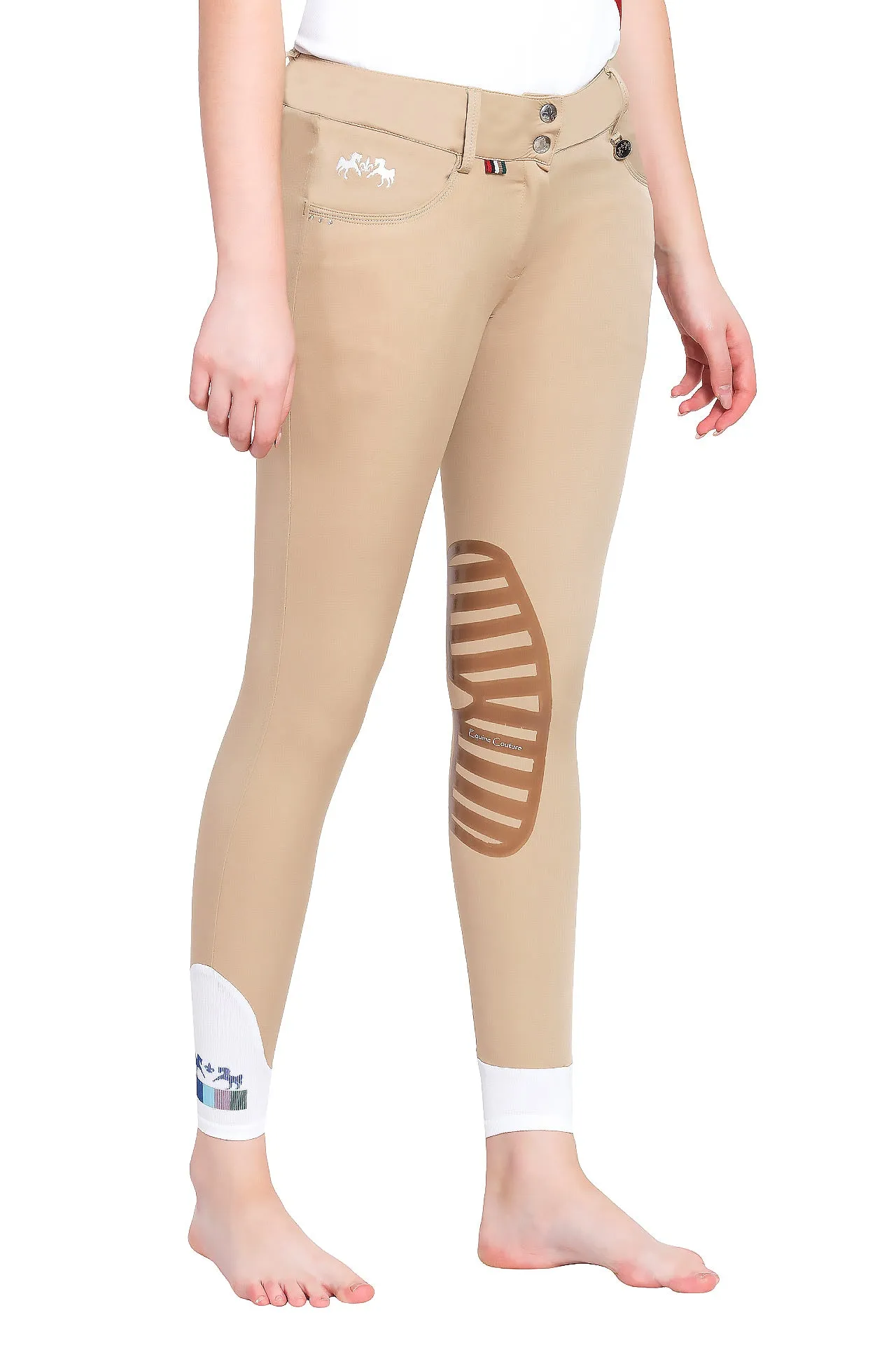 Equine Couture Ladies Darsy Silicone Knee Patch Breeches