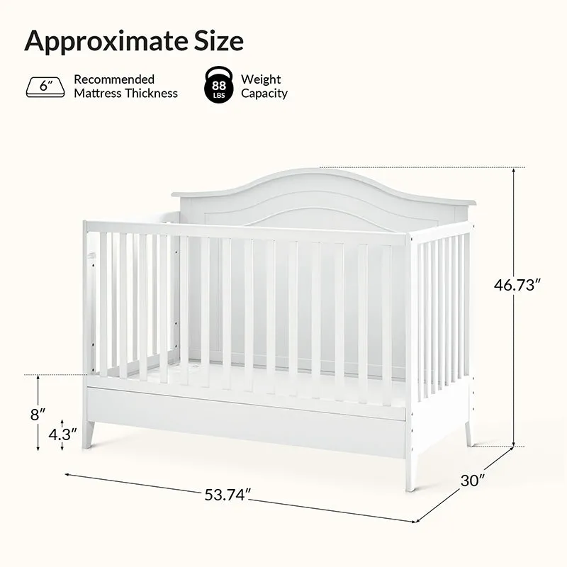 Fabiana Vintage Baby 5-in-1 Convertible Crib