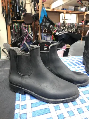 Fouganza black rubber yard boots size 3 FREE POSTAGE ✅