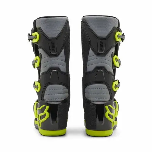 FOX YOUTH COMP BOOT GREY/YELLOW