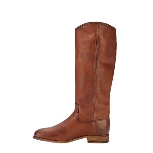 Frye Ladies Melissa Button 2 Tall Cognac Brown Western Boots 3475449-COX