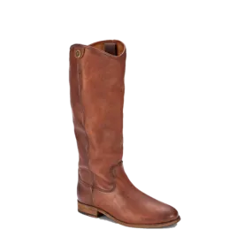 Frye Ladies Melissa Button 2 Tall Cognac Brown Western Boots 3475449-COX