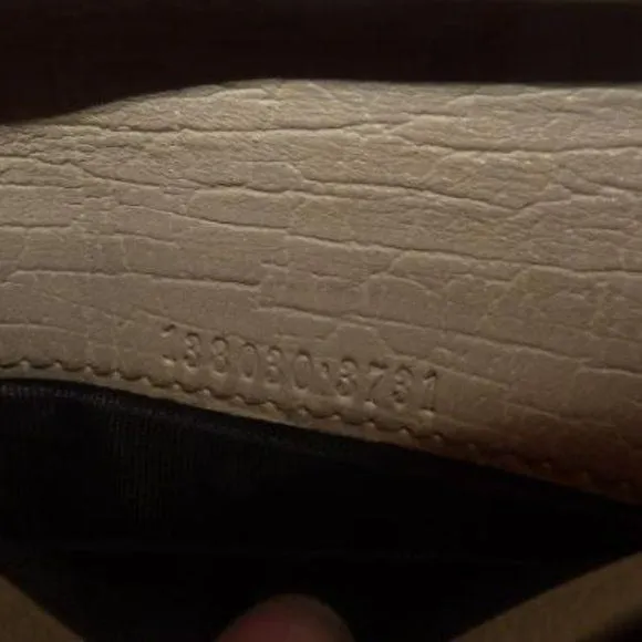 Gucci Brown Large G Logo Canvas & White Tri-fold