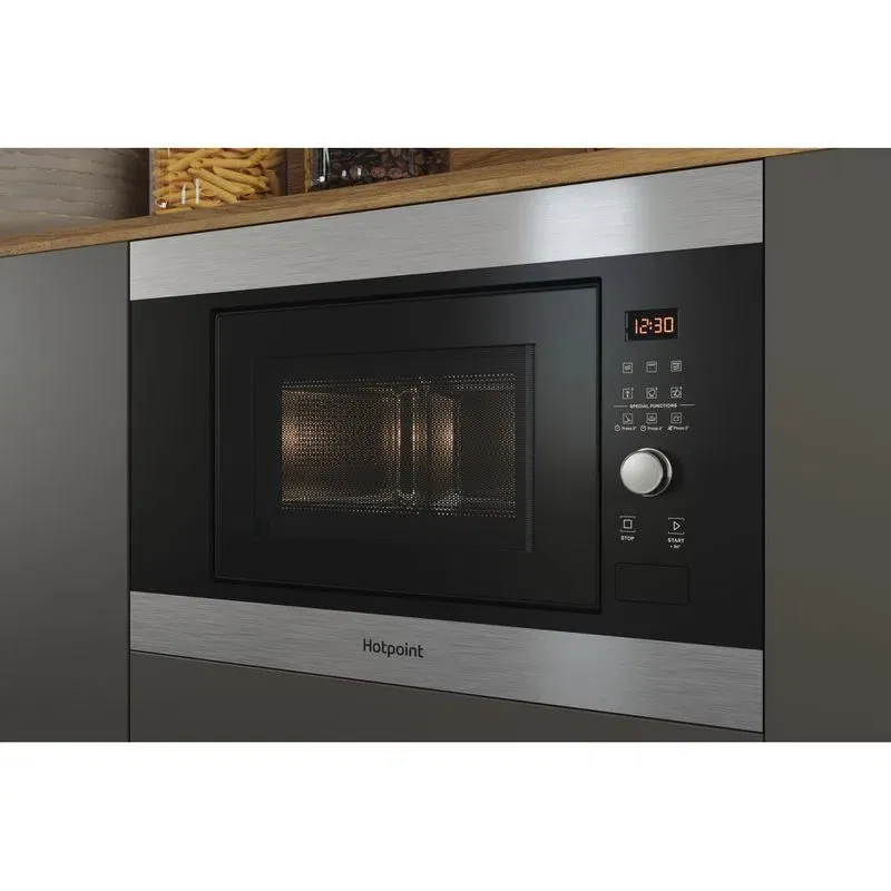 Hotpoint 20L Integrated Microwave Oven and Grill - Inox | MF20GIXH