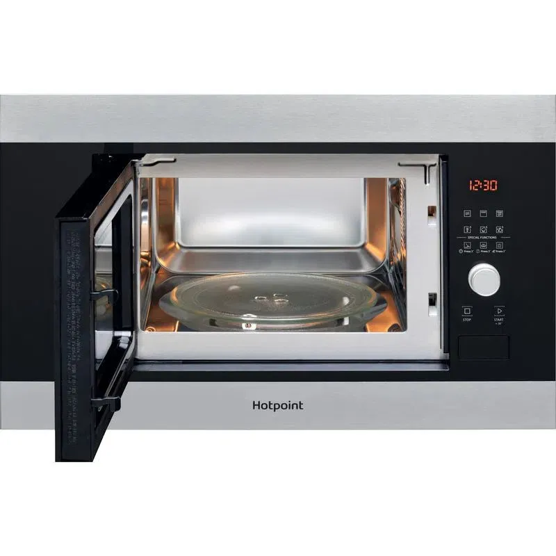Hotpoint 20L Integrated Microwave Oven and Grill - Inox | MF20GIXH