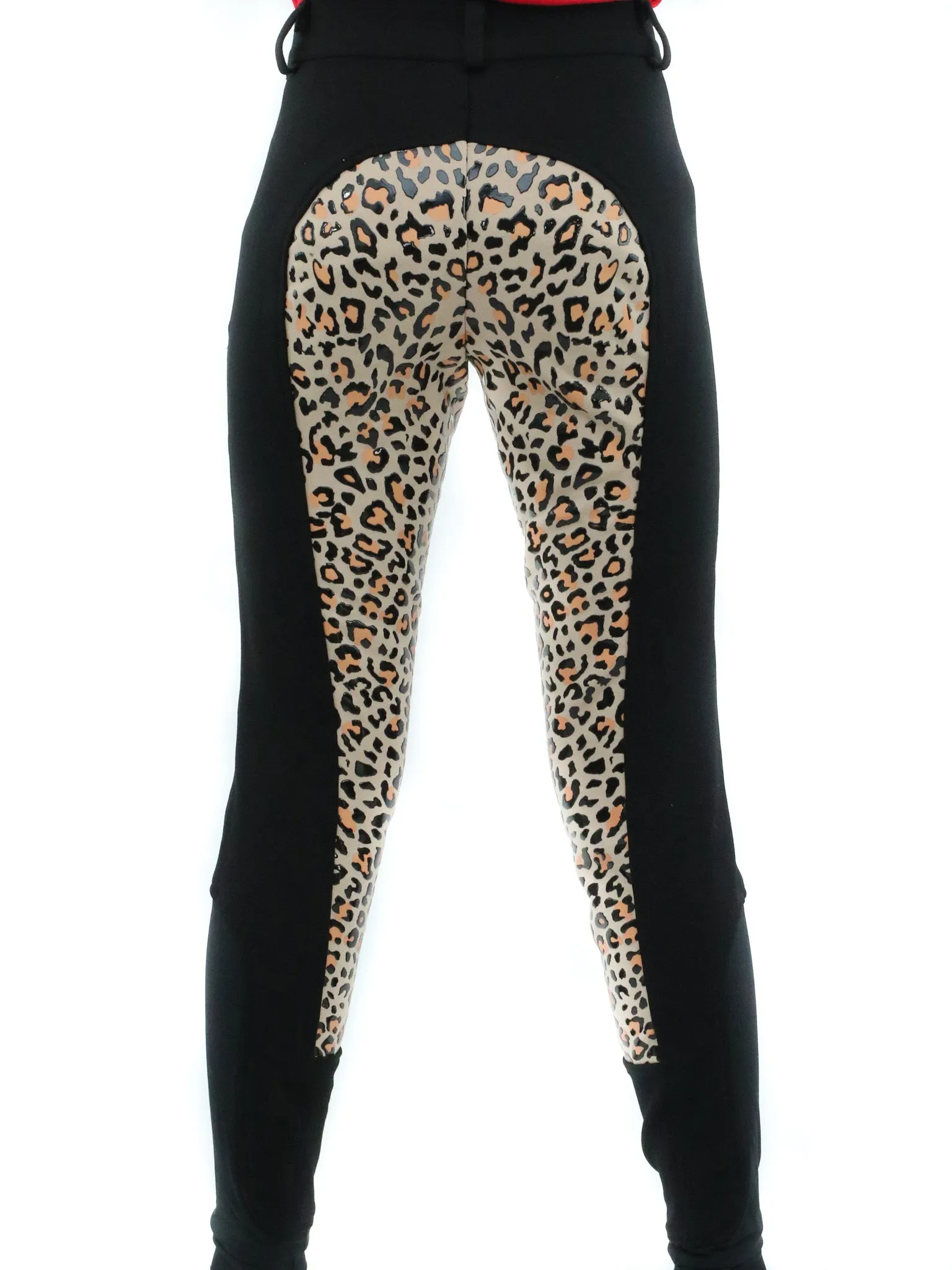 Kid's Signature Mid-Waist Breech | Black   Leopard