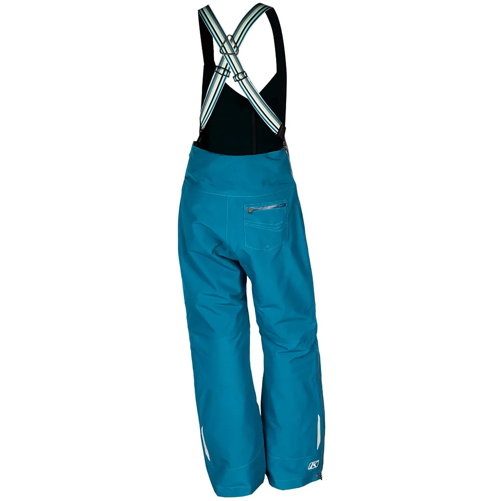 Klim  Womens Allure Bib Snowmobile Pants Waterproof Insulated Seat Dry Blue