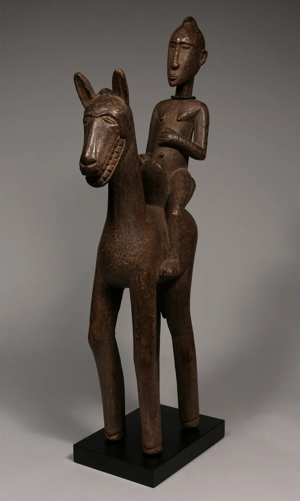 Large Dogon Equestrian Figure,Dogon Tribe, Mali Wood