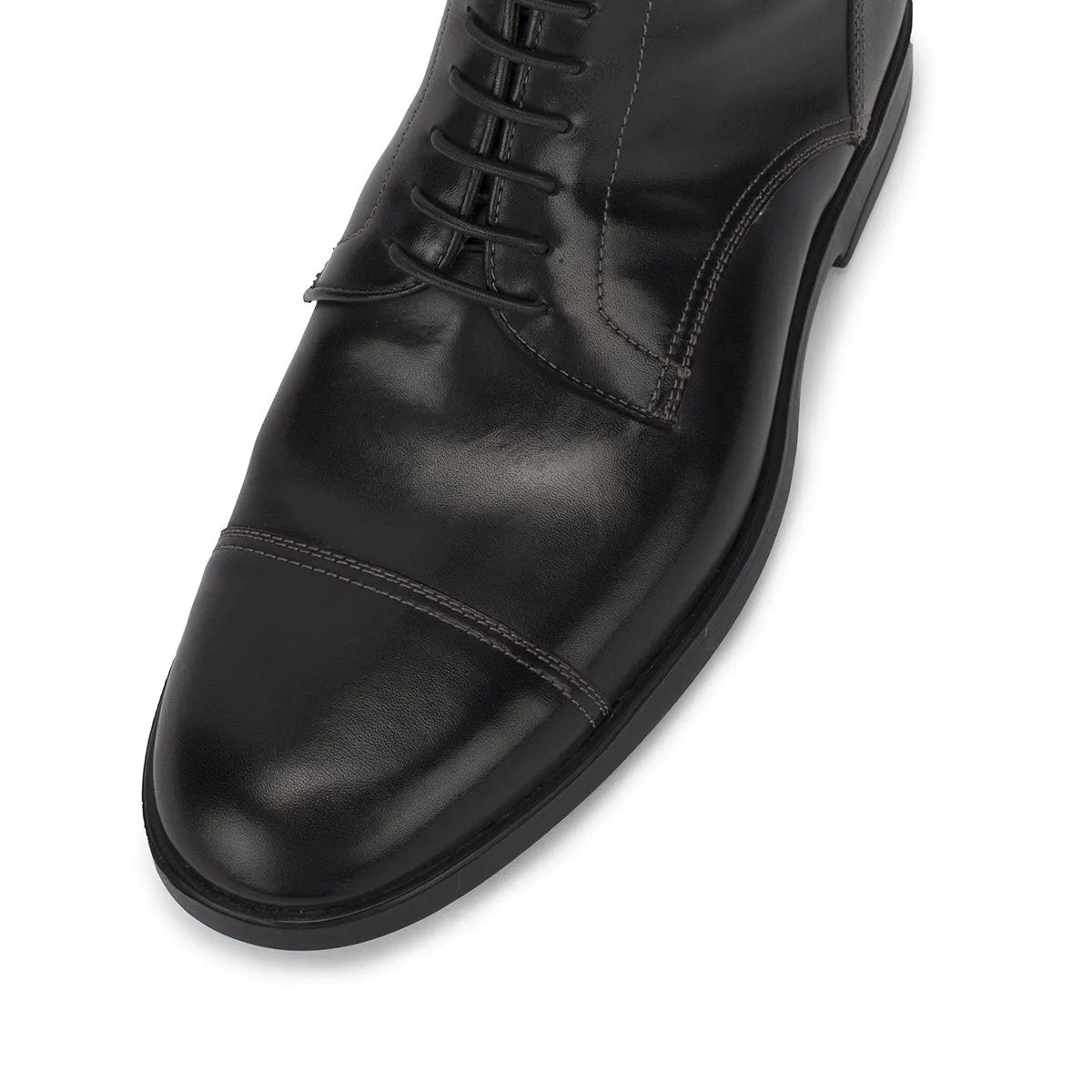LEONARDO<br>Standard riding boot in black calfskin [40 - 45]