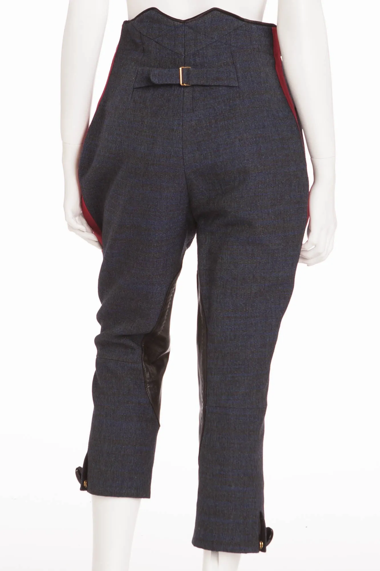Louis Vuitton - Editorial, From the Iconic Fall 2011 Runway Collection - New Blue Jodhpur Style Pants with Red Trim- FR 38