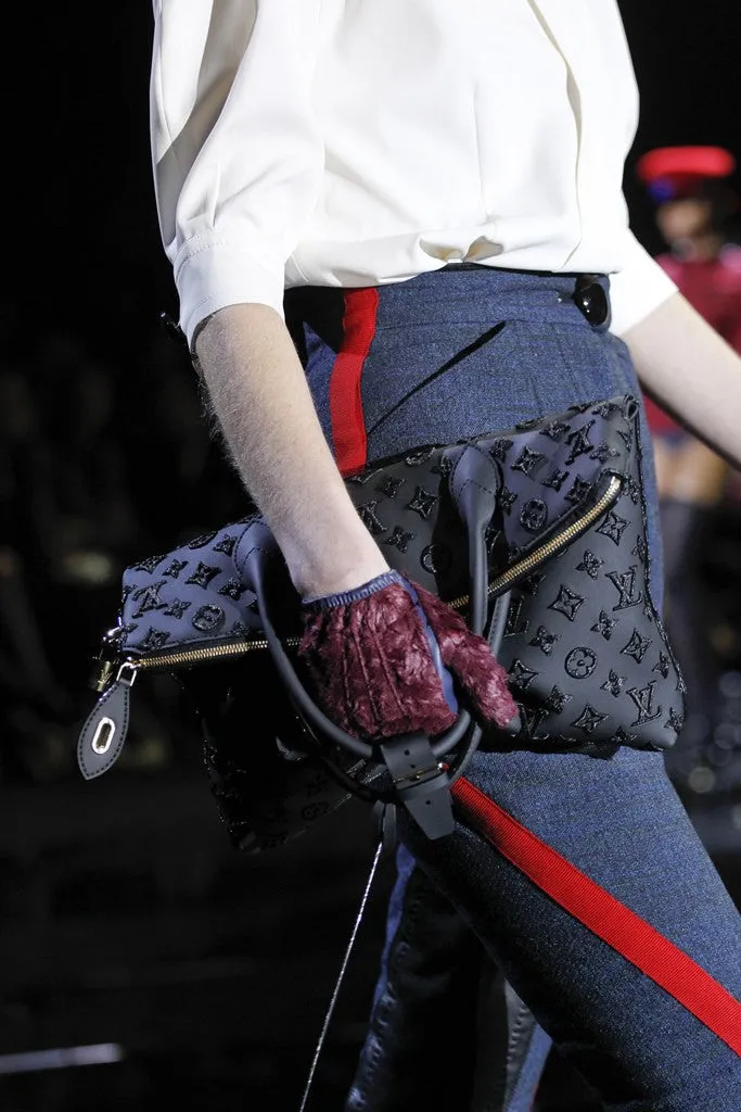 Louis Vuitton - Editorial, From the Iconic Fall 2011 Runway Collection - New Blue Jodhpur Style Pants with Red Trim- FR 38