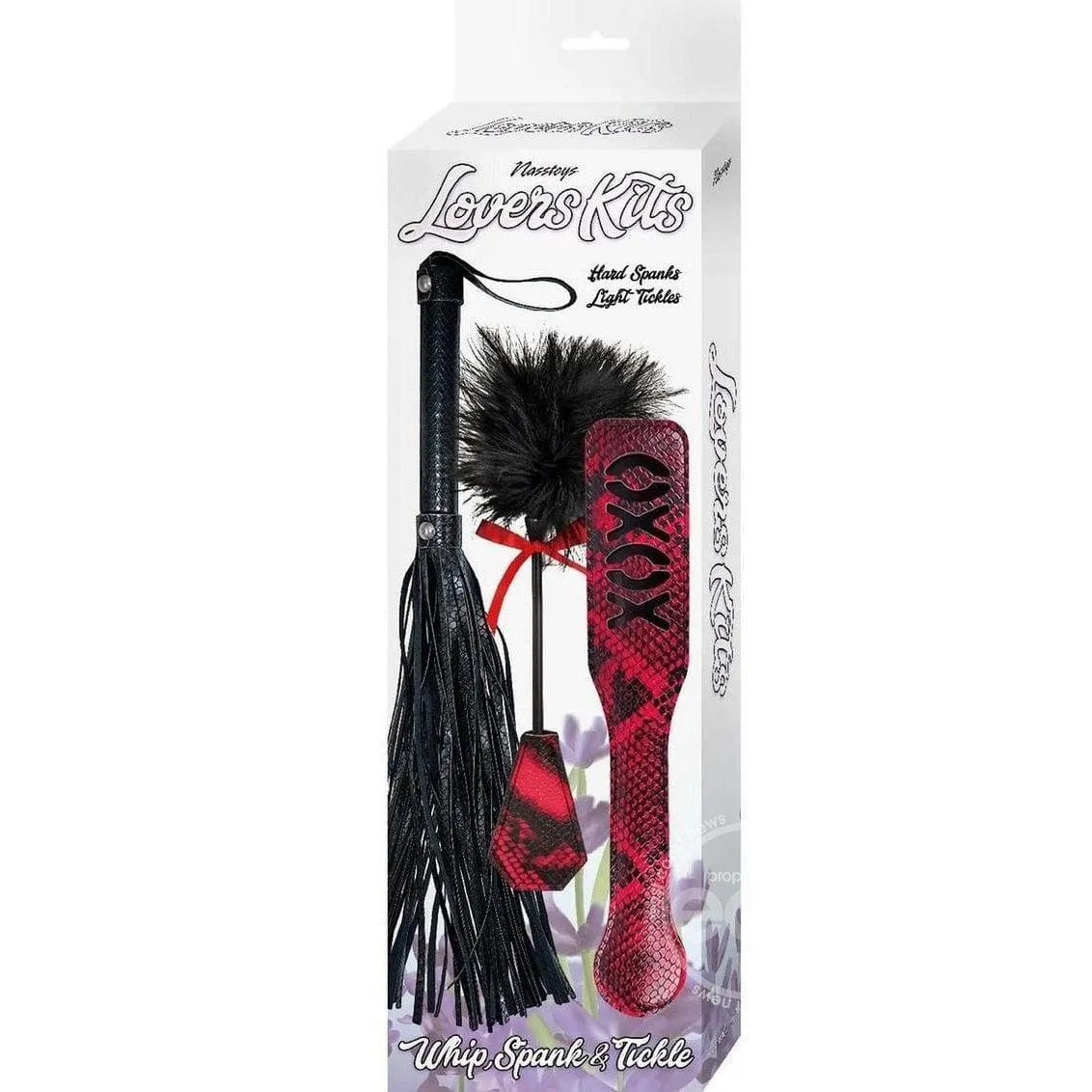 Lovers Kits Whip, Tickle & Paddle - Black/Red