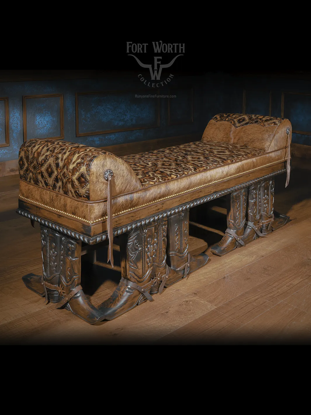 Nocona Leather Boot Bench