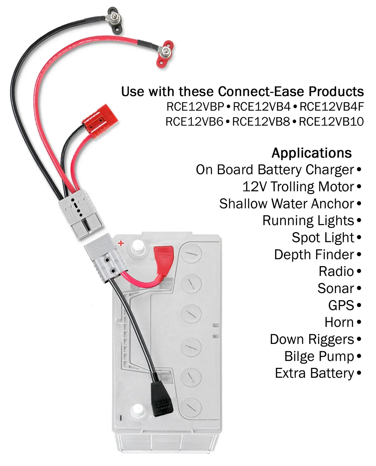 Outboard Motor & Accessory Connection Kit- Complete Kit (RCE12VBM6CK) Lithium Compatible