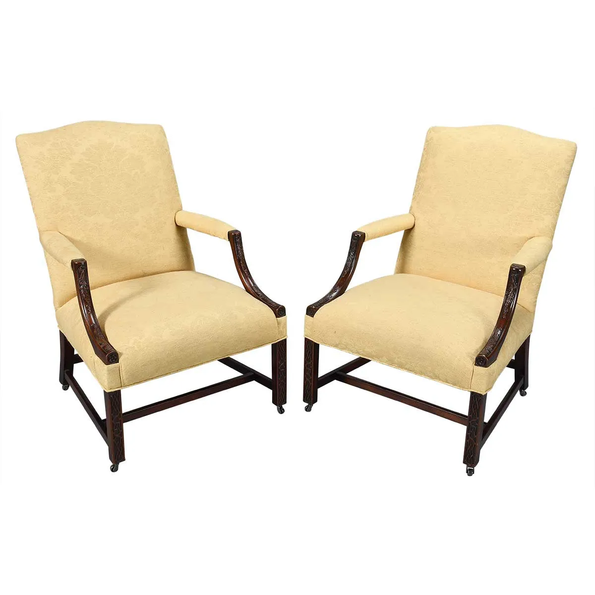 Pair of Mahogany Library Chairs