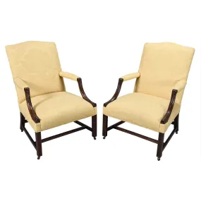 Pair of Mahogany Library Chairs