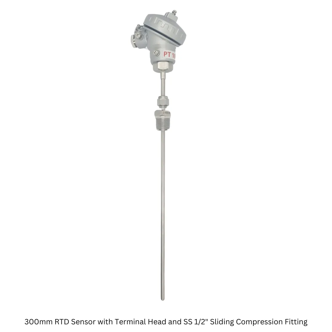 RTD Sensors with Large Terminal Head & Temperature Transmitter