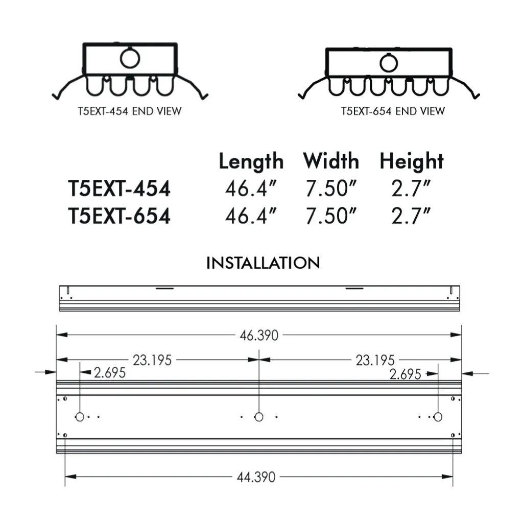 T5HO FLUORESCENT T5EX 4 & 6 LAMP HIGH BAY FIXTURE FOR EXTREME ENVIRONMENTS