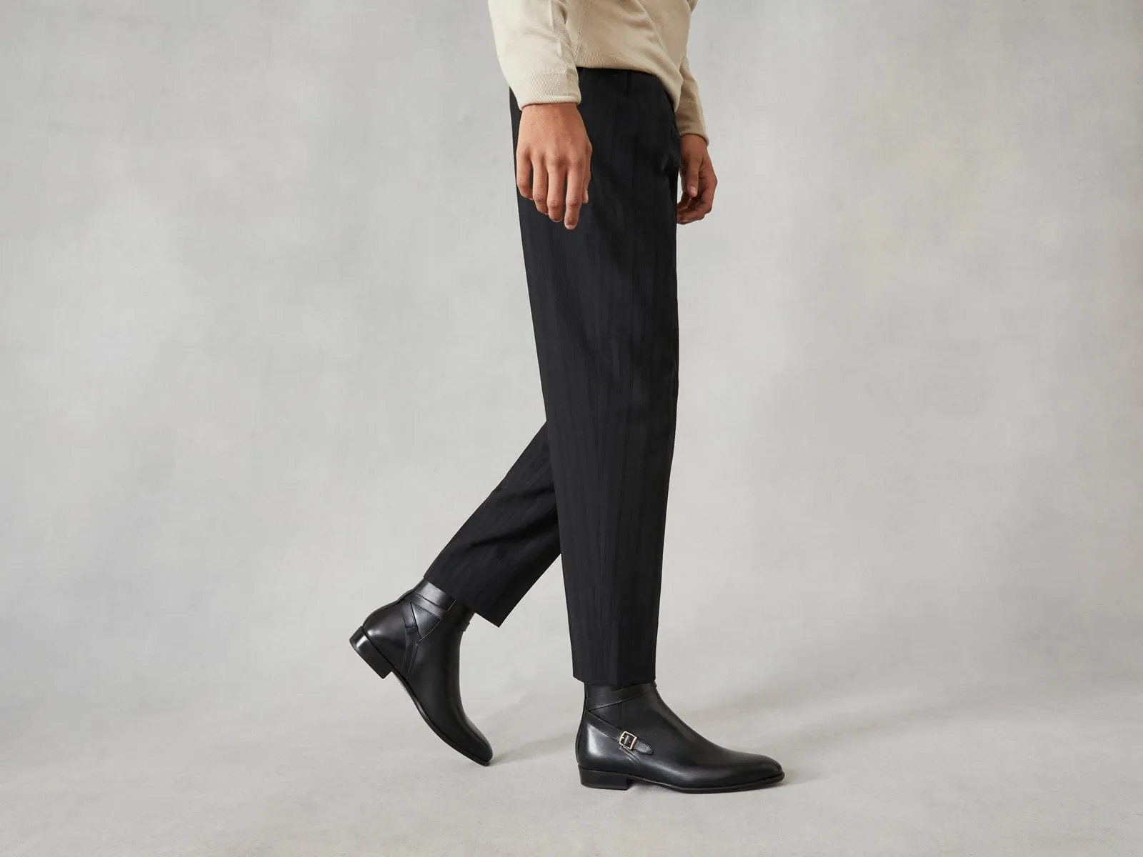 Watts Jodhpur Boot in Black Calf