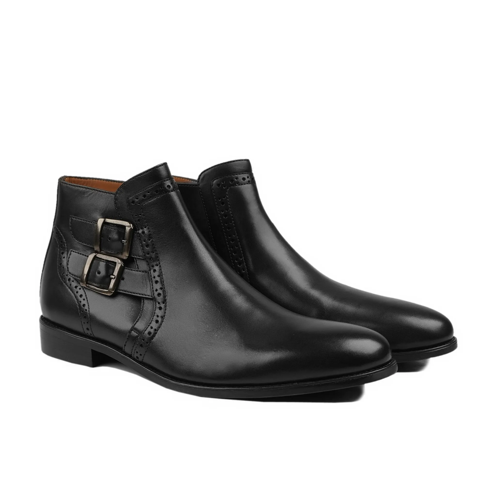 Zottegem - Men's Black Calf Leather Jodhpur Boot